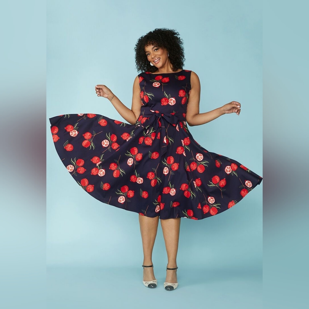 ISO ModCloth x Collectif Shake My Pomegranate Tree Swing Dress
